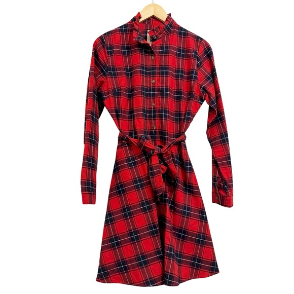 Kiel James Patrick Cozy Cabin Apple Pie Skillet Flannel Dress Red Size Medium - Picture 2 of 10
